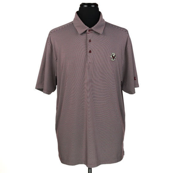 maroon under armour polo shirt